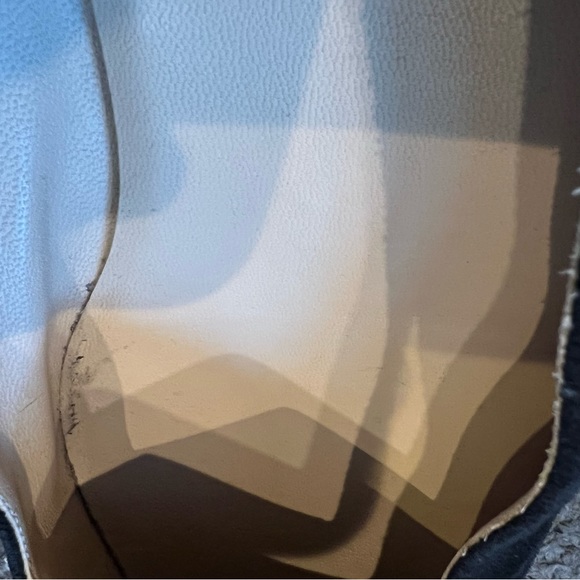 GUC Longchamp Black Gold Point Ballet Flats Leather and Calf Hair Authentic Shoe - Picture 9 of 9